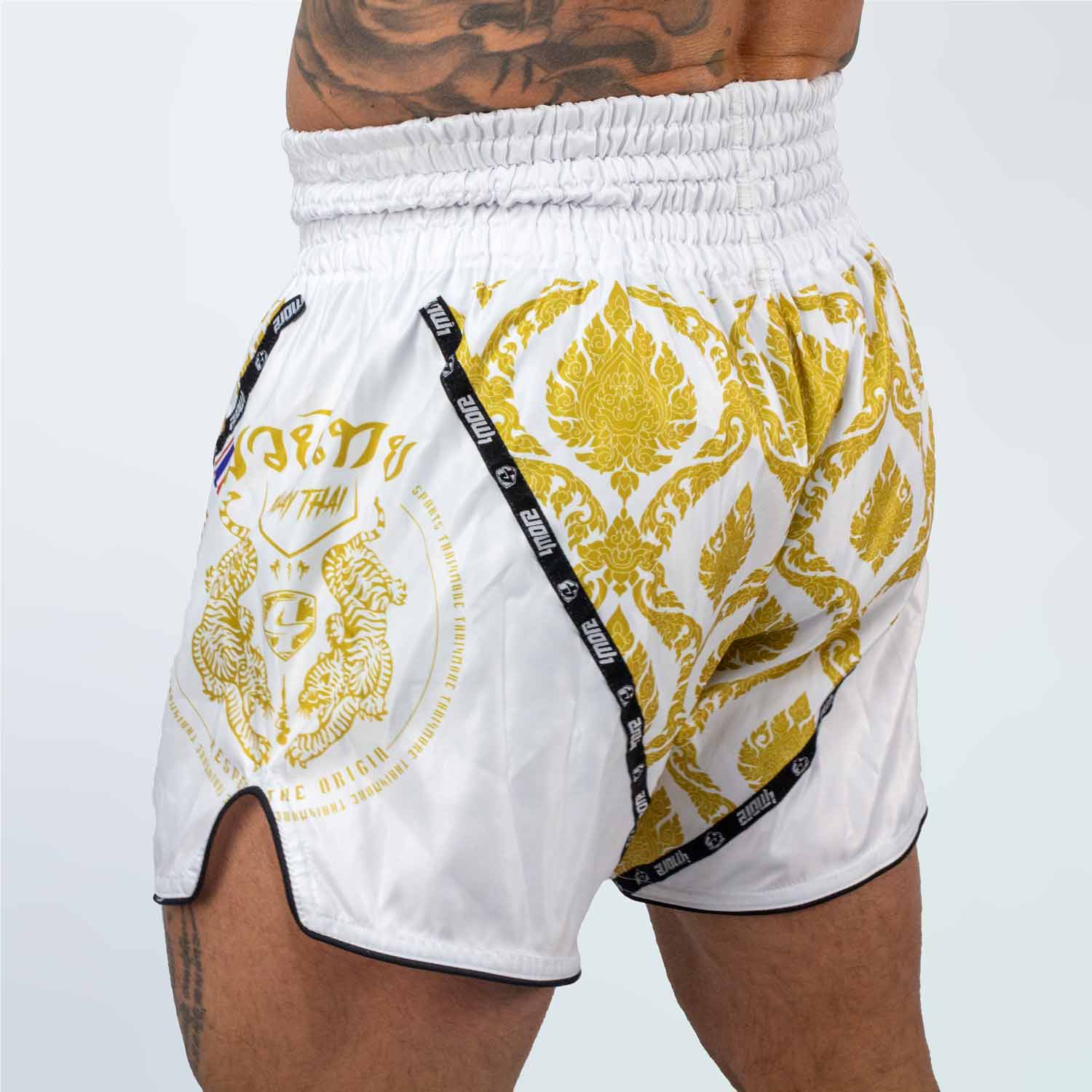 SHORTS MUAYTHAI ORIGIN TIGER WHITE