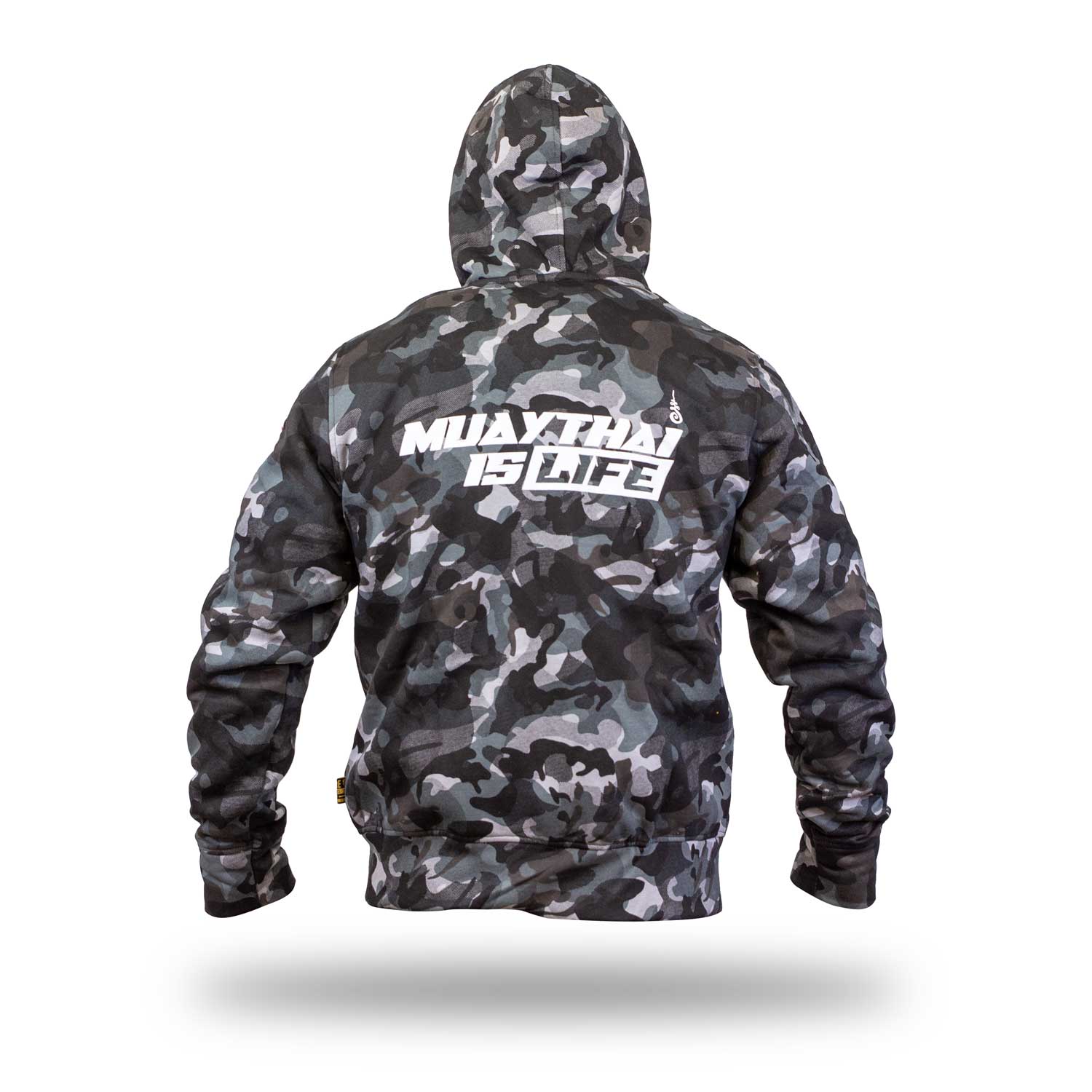 HOODIE JACKE MUAYTHAI IS LIFE SCHWARZ CAMO