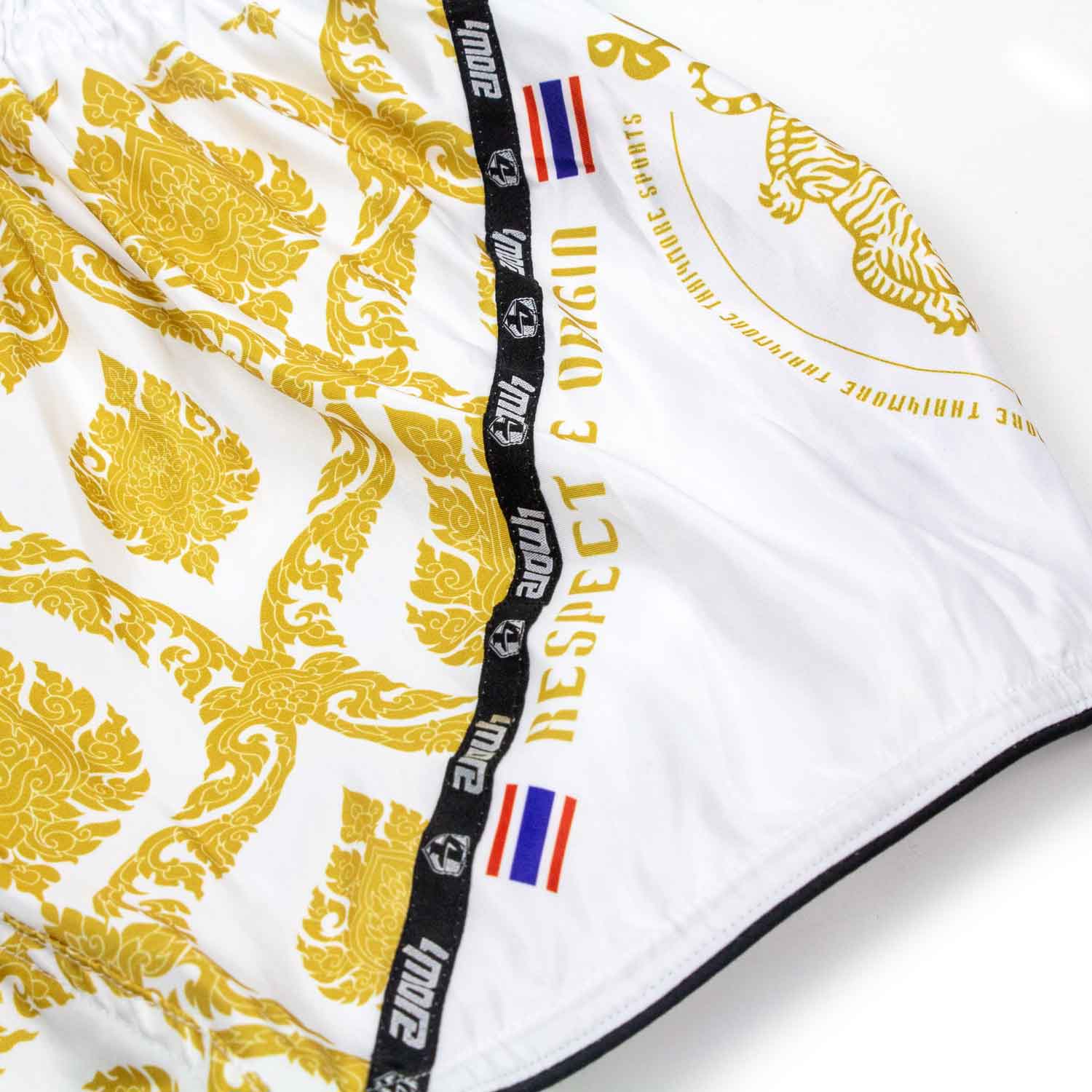 SHORTS MUAYTHAI ORIGIN TIGER WHITE