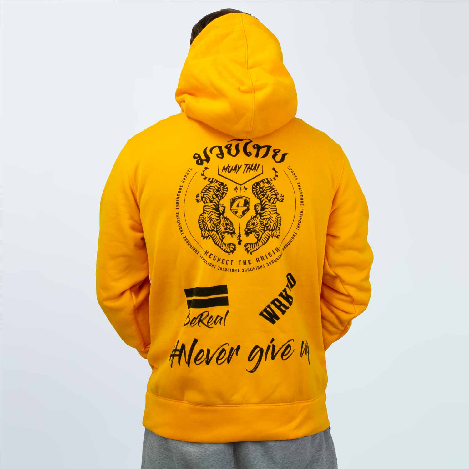 HOODIE MUAYTHAI IS LIFE SUNSET YELLOW