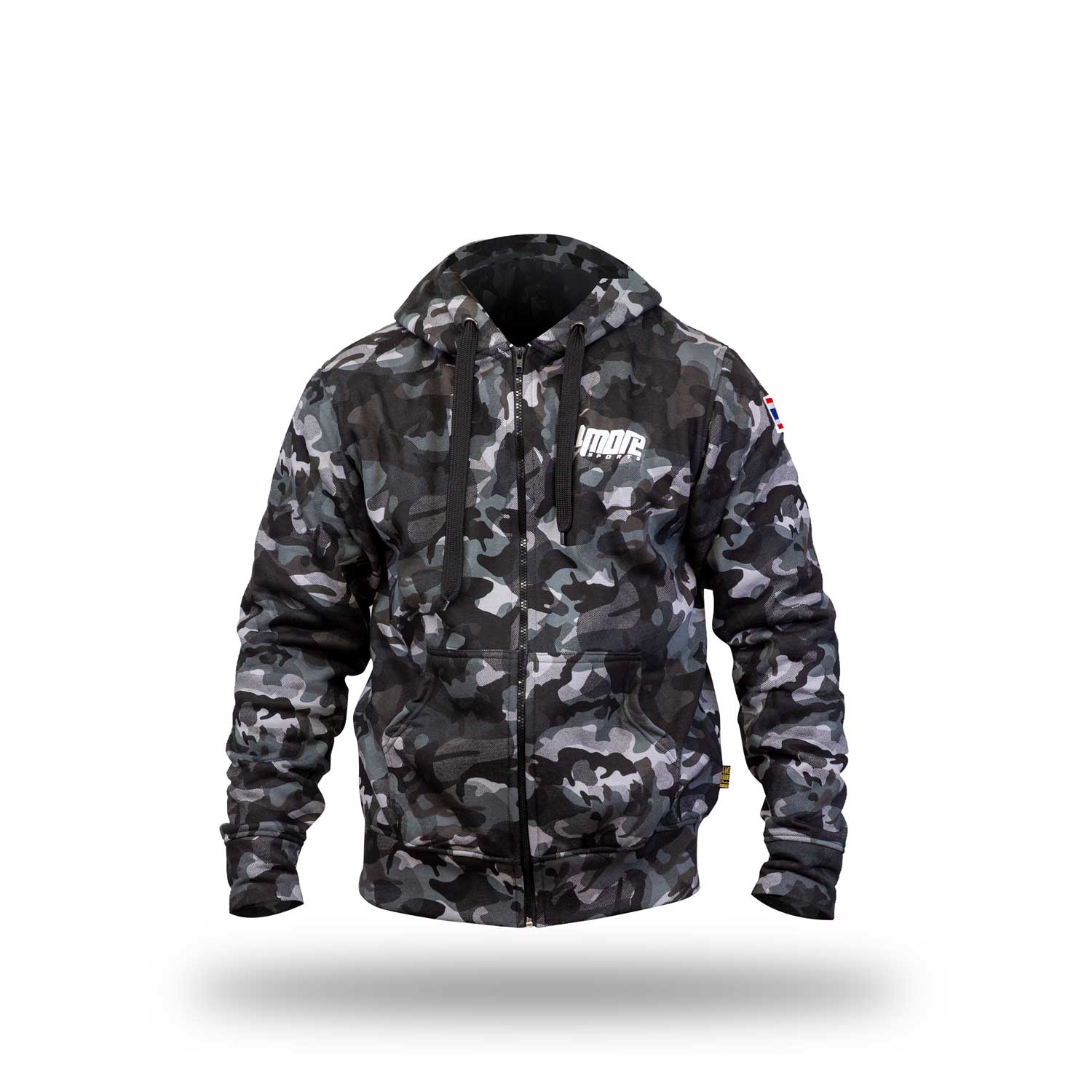 HOODIE JACKE MUAYTHAI IS LIFE SCHWARZ CAMO