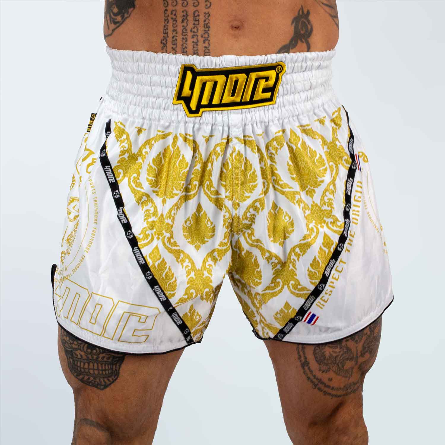 SHORTS MUAYTHAI ORIGIN TIGER WHITE