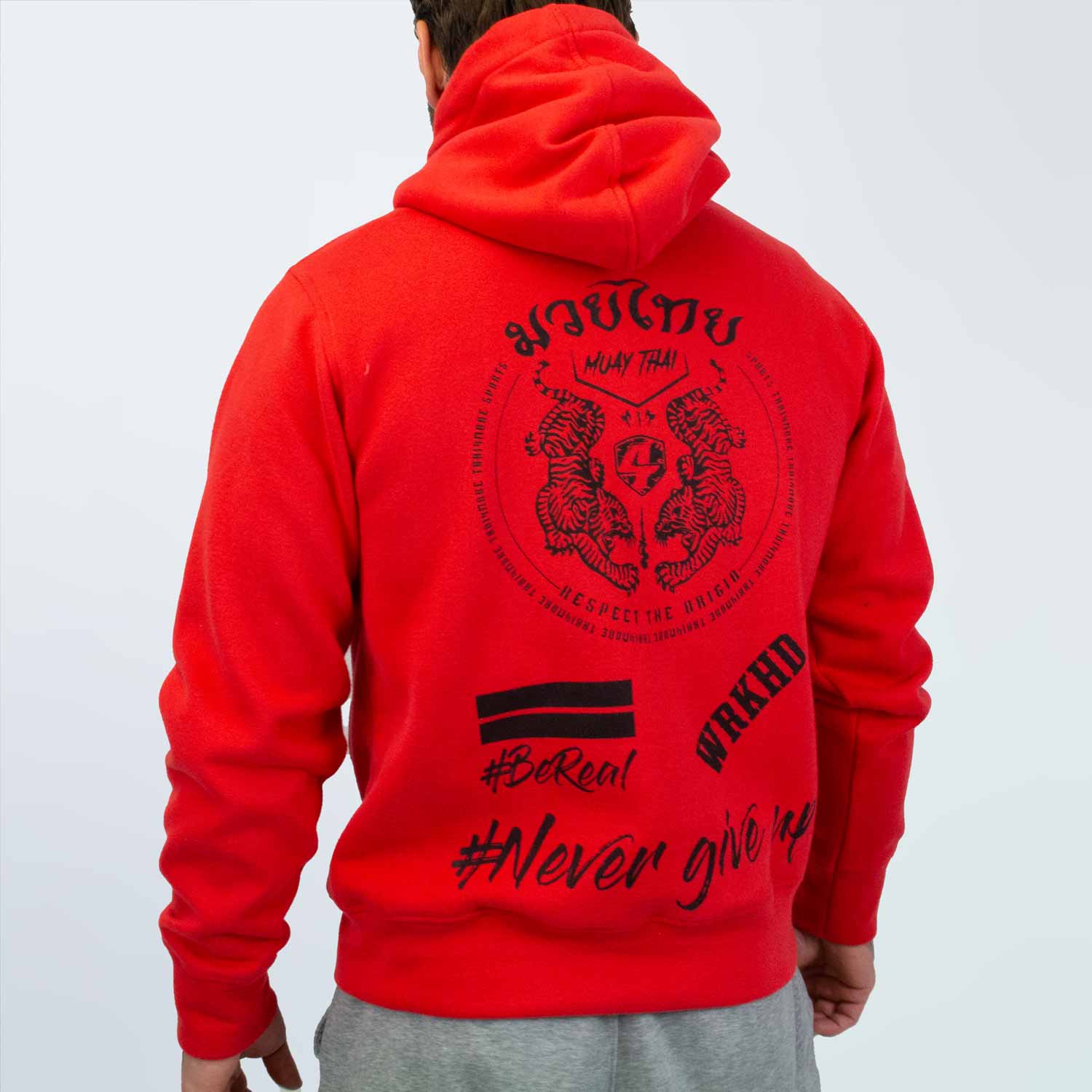 HOODIE MUAYTHAI IS LIFE RUSTY RED