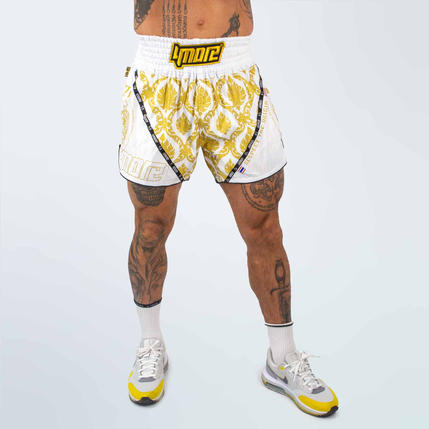 SHORTS MUAYTHAI ORIGIN TIGER WHITE