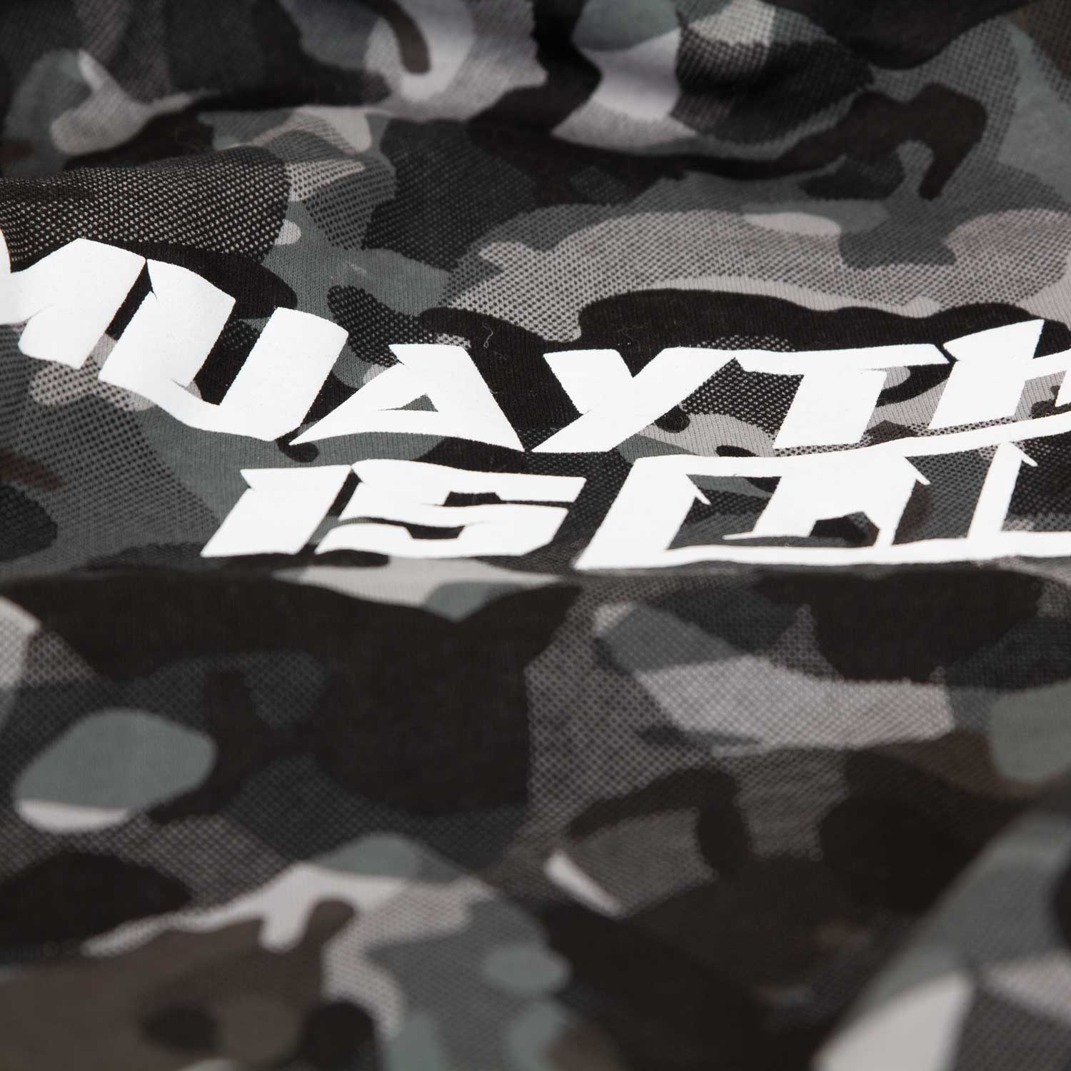 HOODIE JACKE MUAYTHAI IS LIFE SCHWARZ CAMO