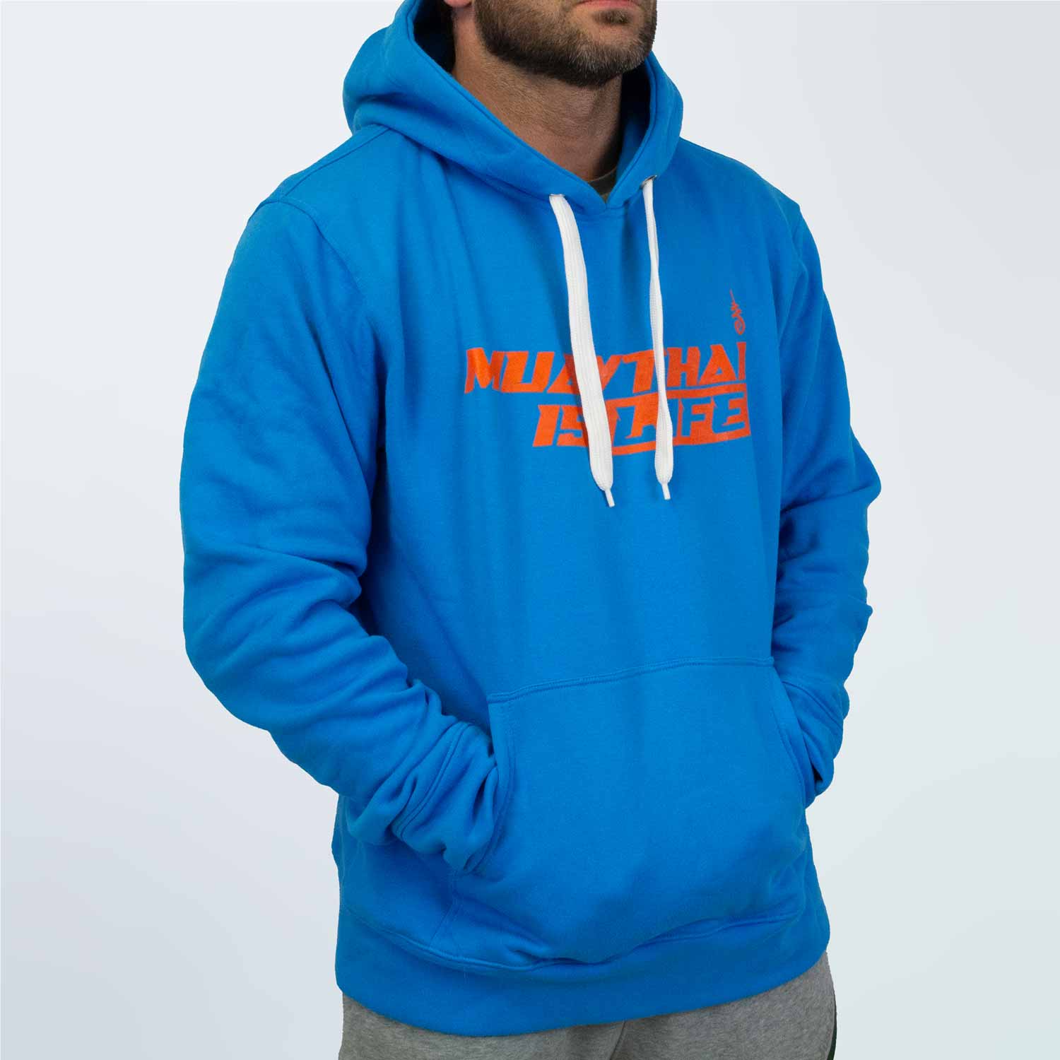 HOODIE MUAYTHAI IS LIFE SKYBLUE