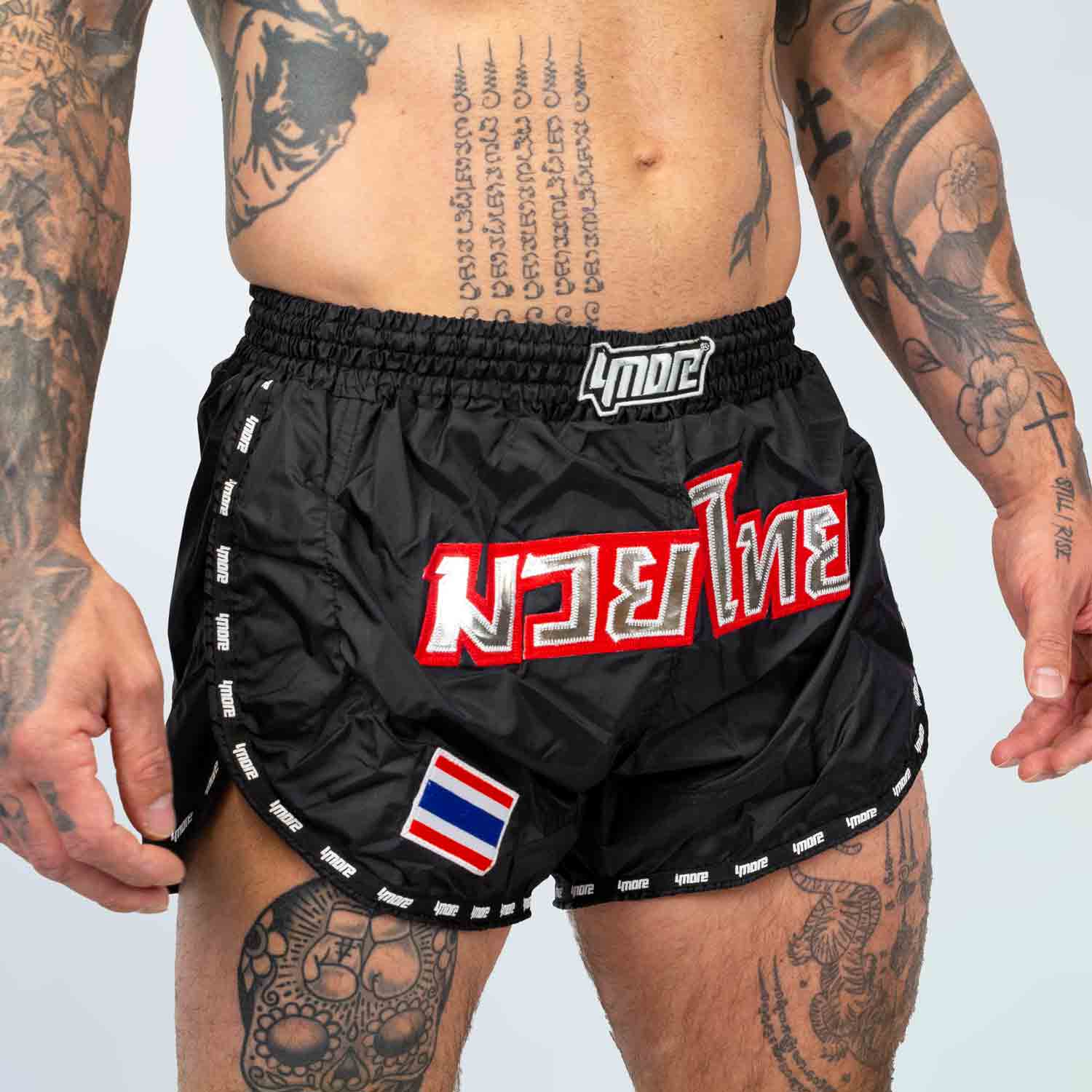 SHORTS MUAYTHAI RETRO1 MT BLACK