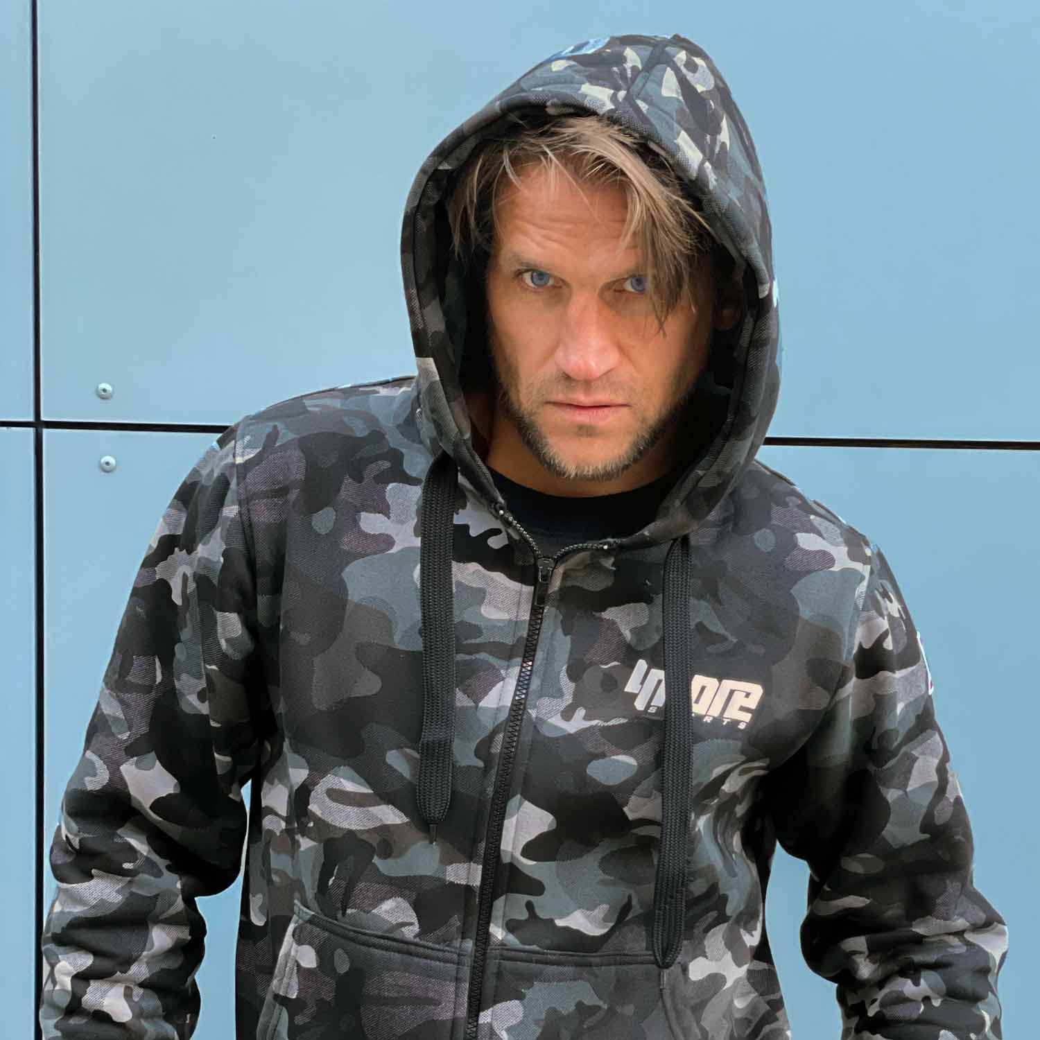 HOODIE JACKE MUAYTHAI IS LIFE SCHWARZ CAMO