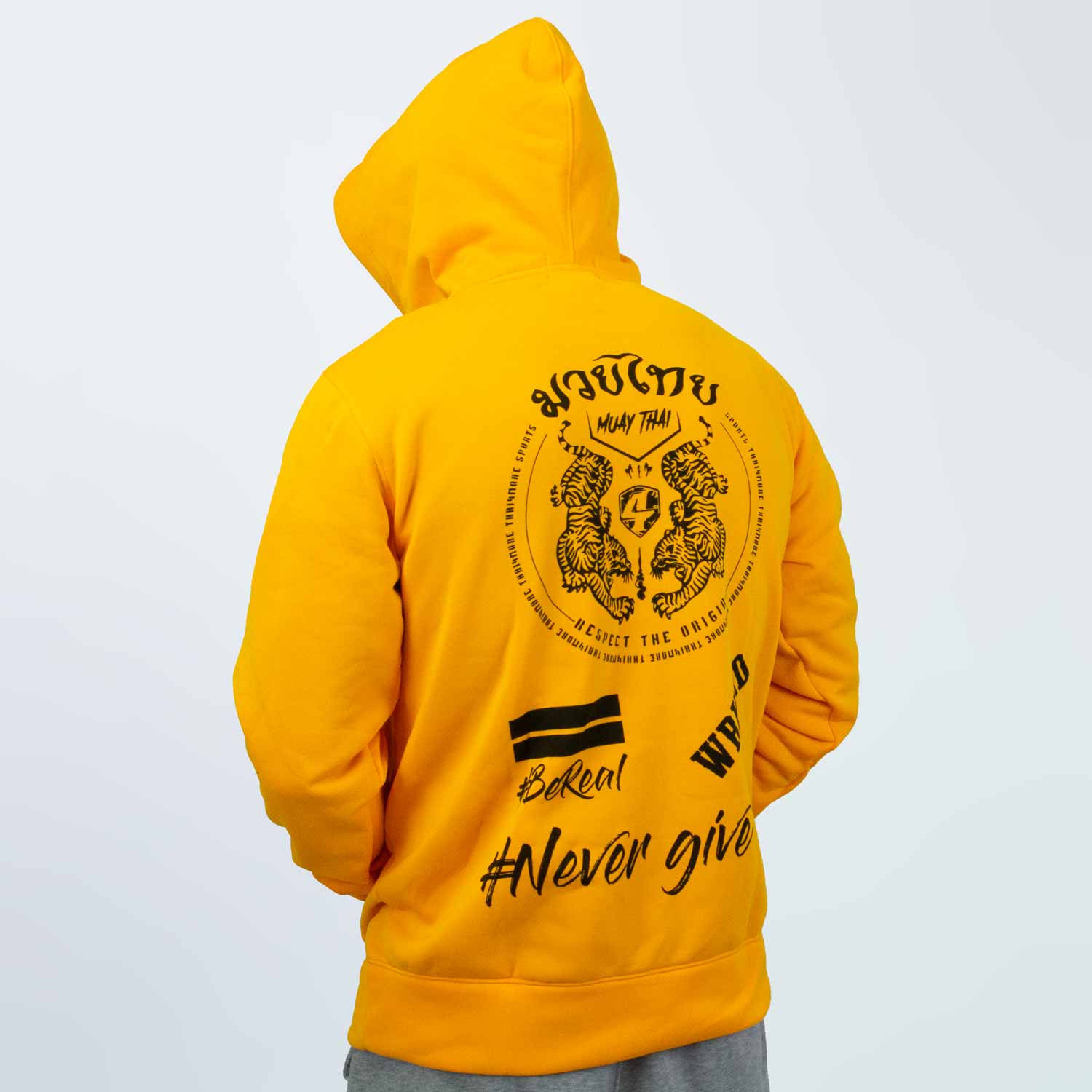 HOODIE MUAYTHAI IS LIFE SUNSET YELLOW